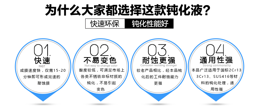 430不锈铁钝化液产品优势